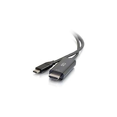 C2G 1ft USB-C to HDMI Audio/Video Adapter Cable - 4K 60Hz - M/M - 1 ft HDMI/USB-C A/V Cable for Audio/Video Device, HDTV, Projector, Notebook, Tablet - First End: 1 x USB Type C - Male - Second End: 1 x HDMI Digital Audio/Video - Male - Supports up to 409 