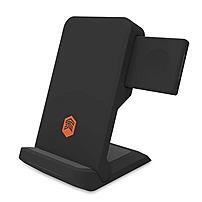 STM Bags STM-931-322Z-02 3-in-1 ChargeTree Go Charging Station - Wireless - Qi - 24 pin USB-C - Foldable - Spring-loaded - Portable - Silicone - ABS plastic - Black 