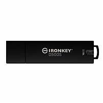Kingston IKD500S/16GB IronKey D500S 16GB USB Flash Drive - Black - USB 3.2 (Gen 1) Type A - 260 MBps Read Speed - 190 MBps Write Speed - XTS-AES, 256-bit AES - TAA Compliant 
