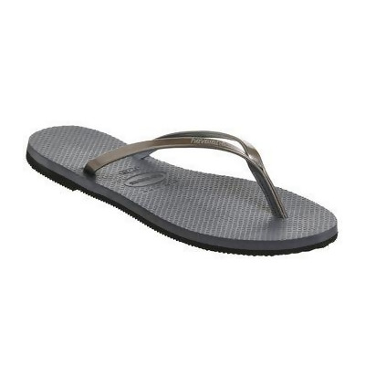 havaianas slim metallic flip flops