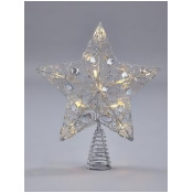 Silver Star Light-Up Christmas Tree Topper Silver Star Light-Up Christmas Tree Topper