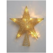 Gold Light-Up Star Christmas Tree Topper Gold Light-Up Star Christmas Tree Topper