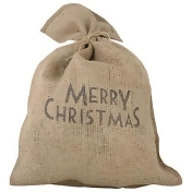 East of India Merry Christmas Santa Sack, Brown East of India Merry Christmas Santa Sack, Brown