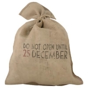 East of India Do Not Open Until 25 December Christmas Santa Sack, Brown East of India Do Not Open Until 25 December Christmas Santa Sack, Brown