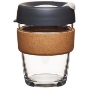 KeepCup Cork Brew Reusable 12oz Glass Coffee Cup / Travel Mug, 340ml KeepCup Cork Brew Reusable 12oz Glass Coffee Cup / Travel Mug, 340ml