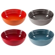 Le Creuset Stoneware Cereal Bowls, 16.2cm, Set of 4, Assorted Le Creuset Stoneware Cereal Bowls, 16.2cm, Set of 4, Assorted