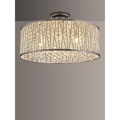 John Lewis Partners Emilia Large Crystal Drum Flush Ceiling Light