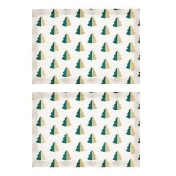 John Lewis & Partners Christmas Tree Print Placemats, Multi/Gold, Set of 2 John Lewis & Partners Christmas Tree Print Placemats, Multi/Gold, Set of 2