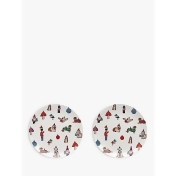 Cath Kidston Christmas Novelty Plates, Set of 2, 19cm Cath Kidston Christmas Novelty Plates, Set of 2, 19cm