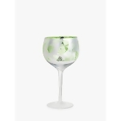 John Lewis & Partners Summer Leaf Metallic Copa Gin Glass, 700ml, Green John Lewis & Partners Summer Leaf Metallic Copa Gin Glass, 700ml, Green