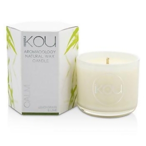 Eco-luxury Aromacology Natural Wax Candle Glass Calm Lemongrass Lime For Women by iKOU 2x2 inch - All