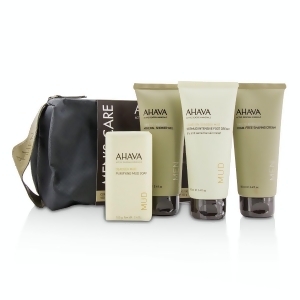 Mens Care Set Shaving Cream 100ml Mineral Shower Gel 100ml Dermud Intensive Foot Cream 100ml Purifying Mud Soap 100g For Men by Ahava 4pcs - All