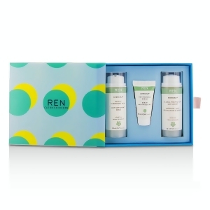 Evercalm Sensitive Skin Kit 1x Gentle Cleansing Milk 50ml 1x Anti-Redness Serum 10ml 1x Global Protection Day Cream 50ml For Women by Ren 3pcs - All
