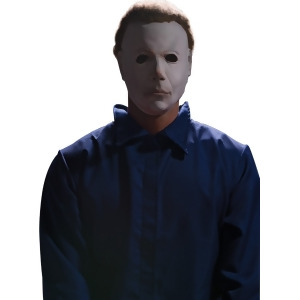Adult Halloween Movie Michael Myers Vinyl Costume Accessory Mask With Wig Standard size - All