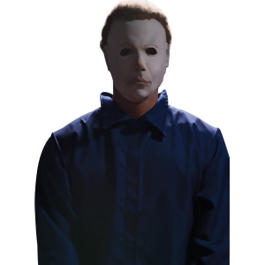 Adult Halloween Movie Michael Myers Vinyl Costume Accessory Mask With Wig Standard size - All