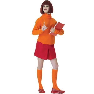 Adult Womens Standard Size 10-12 Licensed Scooby-Doo Velma Costume 1-size fits most up to approx size 6 - All