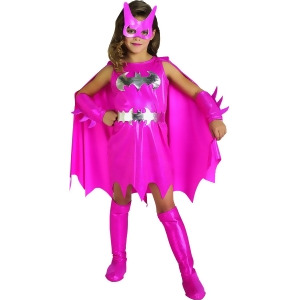Child's Girl's Dc Comics Justice League Pink Batgirl Dress Costume - Girls Small (4-6) for ages 3-5~ 36-47 lbs approx 23"-25" chest~ 21"-22" waist~ 23