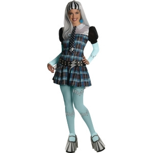 Adult's Womens Deluxe Secret Wishes Monster High Frankie Stein Dress Costume - Womens Small (4-6) approx 32-34" bust & 22-24" waist