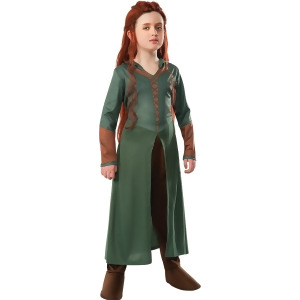 Child's Girl's The Hobbit Smaug Tauriel Elf Warrior Princess Costume - Girls Large (12-14) for ages 8-10 approx 31"-34" waist~ 55-60" height