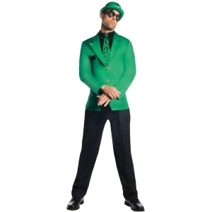 Adult's Mens Dc Comics Batman Gotham Villain Riddler Costume - Mens Standard (44) 44" chest~ 5'9" - 5'11" approx 170-190lbs