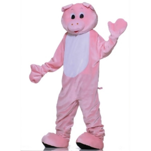 Mens 42-44 Deluxe Pink Pig Parade or School Plush Mascot Costume Standard 42-44 42-44 chest 5'9 5'11 approx 160-185lbs - All