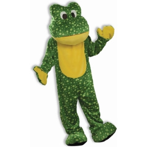 Mens 42-44 Deluxe Green Frog Parade or School Plush Mascot Costume Standard 42-44 42-44 chest 5'9 5'11 approx 160-185lbs - All