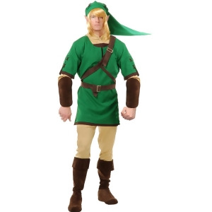 Adults Link The Elf Warrior Legends of Zelda Men's Costume - Mens Large (42-44) 42-44" chest~ 5'8" - 6'2" approx 175-190lbs