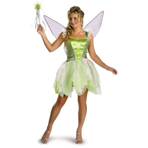 Adults Womens Deluxe Classic Disney Peter Pan Tinker Bell Tinkerbell Costume - Standard (12-14)