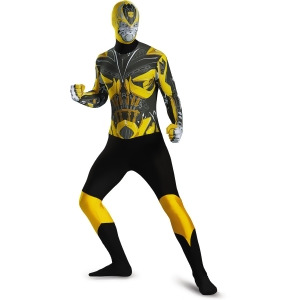 Adult Mens Transformers 4 Age of Extinction Bumblebee Bodysuit Costume - Mens Large-XL (42-46) 44-46" chest~ 5'9" - 5'11" approx 195-220lbs