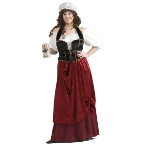 Adults Womens Tavern Wench Medieval Bar Maid Costume X-Large Plus Size 16-22 Womens plus 16-22 approx 36-45 waist 42-49 hips 40-46 - All