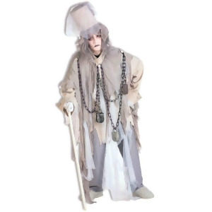 Adults Mens Charles Dickens Christmas Carol Jacob Marley Ghost Costume Standard 42-44 42-44 chest 5'9 5'11 approx 160-185lbs - All