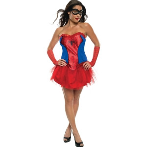 Adult's Womens Secret Wishes Amazing Spiderman Spidergirl Dress Costume - Womens Medium (8-10) approx 35-37" bust & 27-29" waist