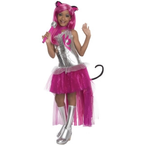 Child's Girls Monster High Frights Camera Action Catty Noir Costume - Girls Small (4-6) for ages 3-5~ 36-47 lbs approx 23"-25" chest~ 21"-22" waist~ 2