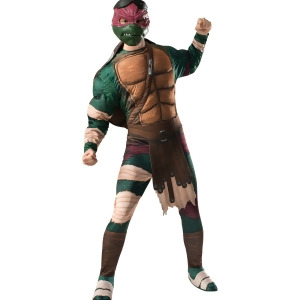 Adult's Mens Deluxe Teenage Mutant Ninja Turtles Movie Raphael Costume - Mens Standard (44) 44" chest~ 5'9" - 5'11" approx 170-190lbs