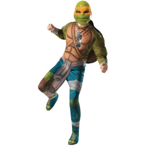 Adult's Mens Deluxe Teenage Mutant Ninja Turtles Movie Michelangelo Costume - Mens Standard (44) 44" chest~ 5'9" - 5'11" approx 170-190lbs