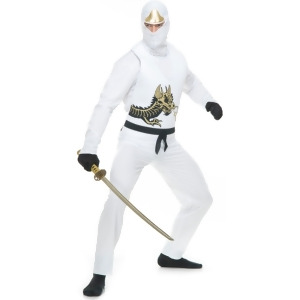 Adult's Mens White Ninja Avenger Series 2 Martial Arts Costume - Mens X-Small (34-36) 34-36" chest~ 5'5" - 5'9" approx 100-125lbs