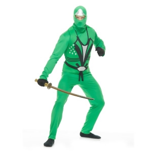 Adult's Mens Jade Green Ninja Avenger Series 2 Martial Arts Costume - Mens Large (42-44) 42-44" chest~ 5'8" - 6'2" approx 175-190lbs