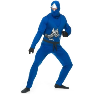 Adult's Mens Blue Ninja Avenger Series 2 Martial Arts Costume - Mens X-Large (46-48) 46-48" chest~ 5'9" - 6'2" approx 190-215lbs