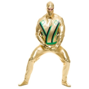 Adult's Mens Gold Ninja Avenger Series 3 Martial Arts Costume - Mens Small (36-38) 36-38" chest~ 5'6" - 5'10" approx 120-145lbs