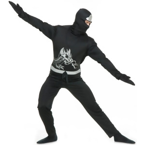 Adult's Mens Black Ninja Avenger Series 2 Martial Arts Costume - Mens X-Small (34-36) 34-36" chest~ 5'5" - 5'9" approx 100-125lbs