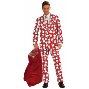 Adults Men's Christmas Holiday Novelty Santa Formal Suit Costume - Standard (42) 42" chest~ 5'9" - 5'11" approx 160-185lbs