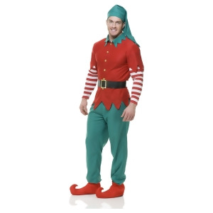 Adult's Holiday Christmas Elf Costume With Pants - Mens Medium (40-42) 40-42" chest~ 5'7" - 6'1" approx 145-175lbs