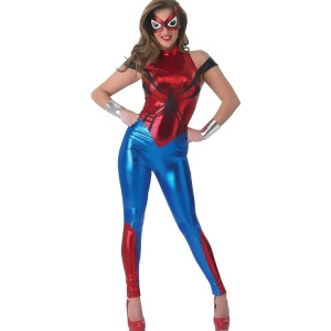 Adult's Womens Marvel Spiderman Spidergirl Liquid Metal Jumpsuit Costume - Womens Medium (8-10) approx 35-37" bust & 27-29" waist