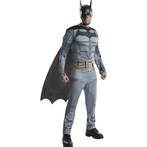 Adult Mens Batman Dc Comics Arkham City Origins Asylum Costume - Mens Large (42-44) 42-44" chest~ 5'8" - 6'2" approx 175-190lbs
