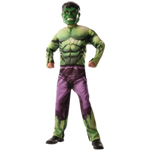 Child's Boys Marvel Comics Avengers Reversible Captain America Hulk Costume - Boys Medium (8-10) for ages 5-7 approx 27"-30" waist~ 50-54" height