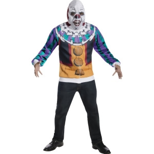 Adult's Mens Pennywise It Clown Stephen King Horror Hoodie Costume - Mens X-Small (Teen 32-34) chest for ages 12-14 approx 23"-27" waist~ 33" inseam