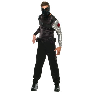 Mens Marvel Comics Avengers Captain America The Winter Soldier Costume - Mens X-Large (44-46) 44-46" chest~ 5'9" - 6'2" approx 190-210lbs