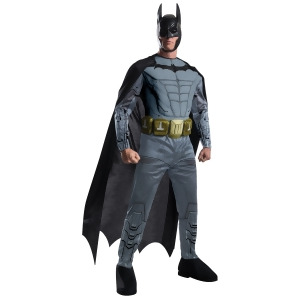 Adult Mens Batman Dc Comics Arkham City Origins Asylum Muscle Costume - Mens Medium (38-40) 38-40" chest~ 5'7" - 6'1" approx 120-150lbs