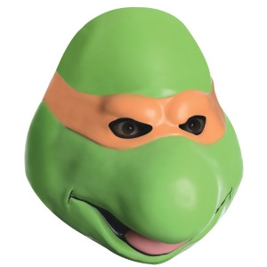 Overhead Latex Adult Teenage Mutant Ninja Turtles Michelangelo Costume Mask Standard Size - All