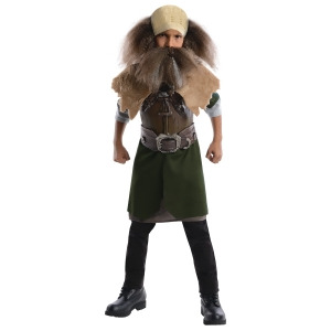 Kids Childs Boys Lord of the Rings Hobbit Dwarf Viking Dwalin Character Costume - Boys Medium (8-10)